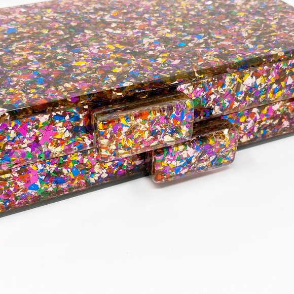 Acrylic Party Box in Multicolor Glitter - Picture 7 of 8